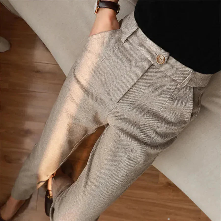 MEIKE – Elegant Suit Trousers Made from Pure Wool