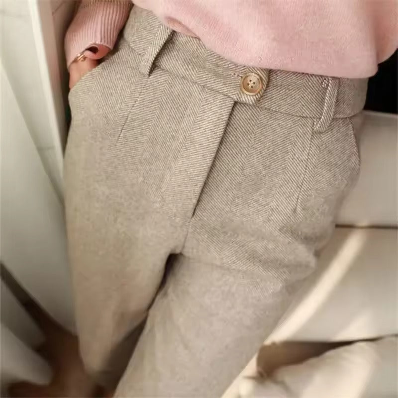 MEIKE – Elegant Suit Trousers Made from Pure Wool
